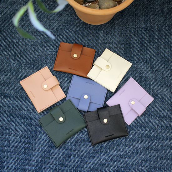 리코즈 버튼 하프월렛 남자 여자 반지갑