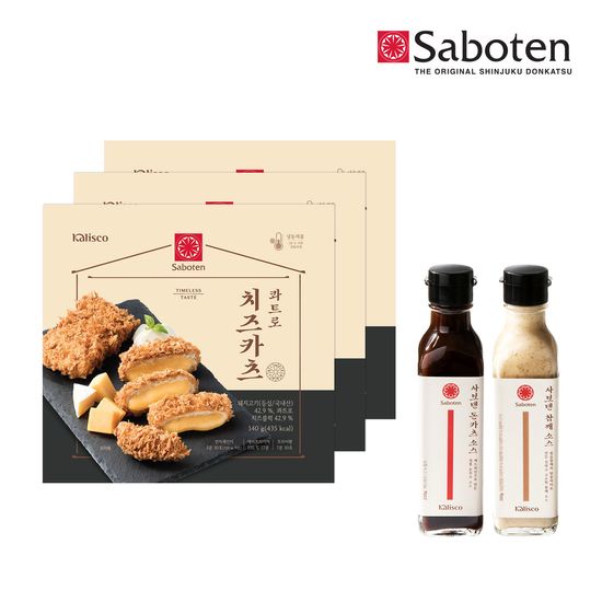 사보텐 콰트로치즈돈카츠 3봉+소스2개(돈카츠,참깨)