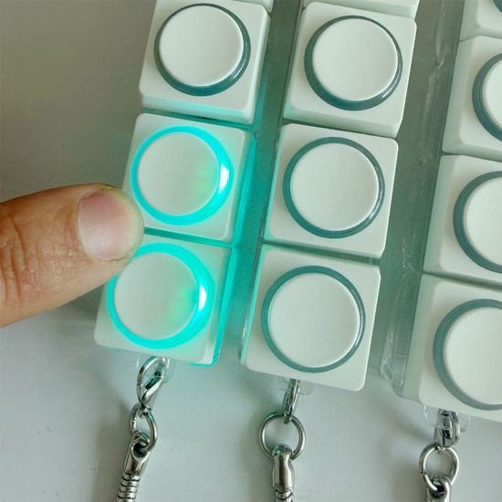 LED 블럭 피젯 키보드 키캡 키링 또각이 딸깍이 토이