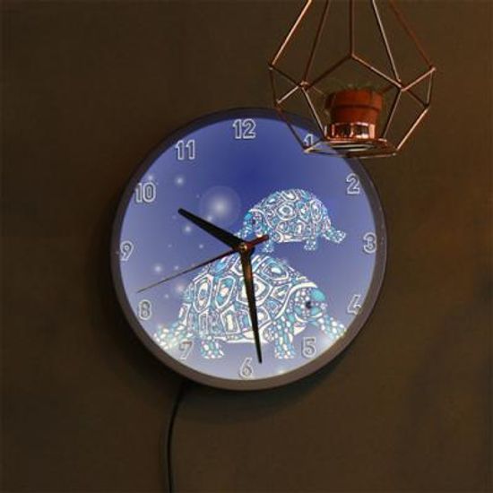 ng094-LED시계액자25R_물방울일러스트