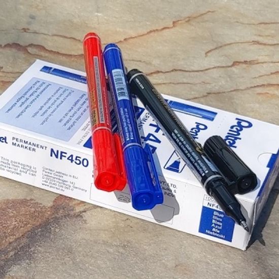 펜텔 유성마카/가는글씨용 네임펜 EF NF450 12자루