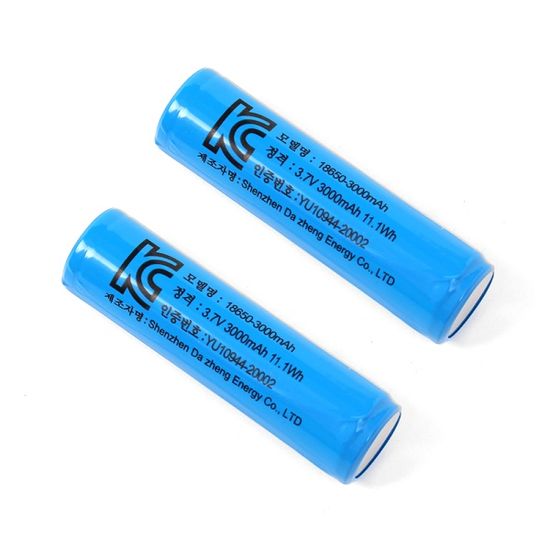 KC인증 18650 배터리 3000mAh 리튬이온 충전지 2p세트
