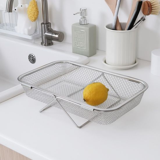 스텐 길이조절 싱크대 채반 바구니