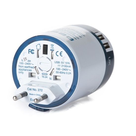 272 2 USB 슬라이딩 여행용 어댑터