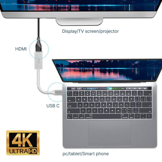 유니콘 USB Type-C to HDMI 변환젠더 컨버터 4K ULTRA