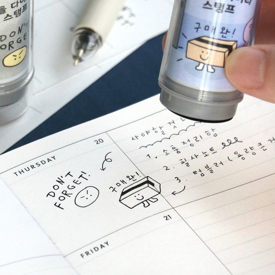 아이코닉 두들 다이어리 스탬프