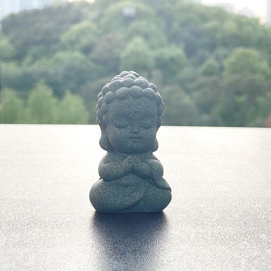 오색마음 동자승 인형 조각상 액막이 장식 소품 5종