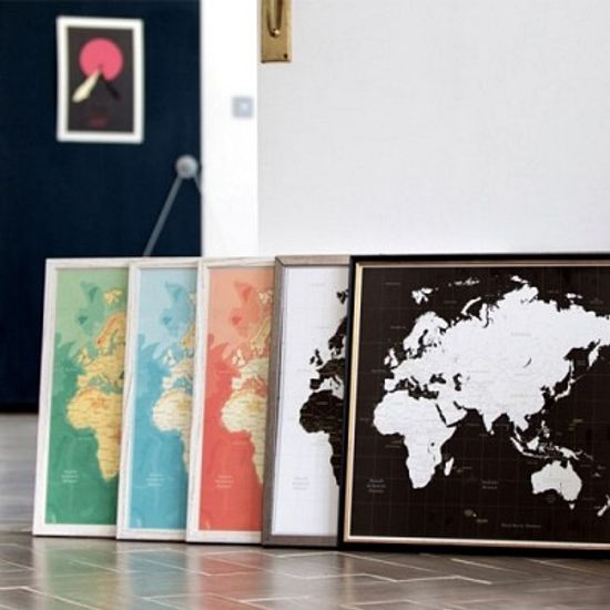 어드벤처맵_컬러 시리즈 {북유럽풍 인테리어 세계지도}