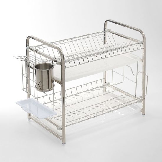 올인원 304스텐 2단 식기건조대 물빠짐 그릇건조대