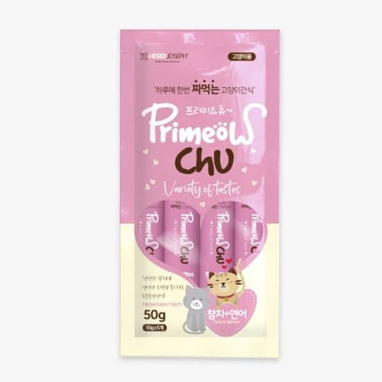 프리미요 츄 10g 고양이 츄르 참치+연어 5p(WCE7762)