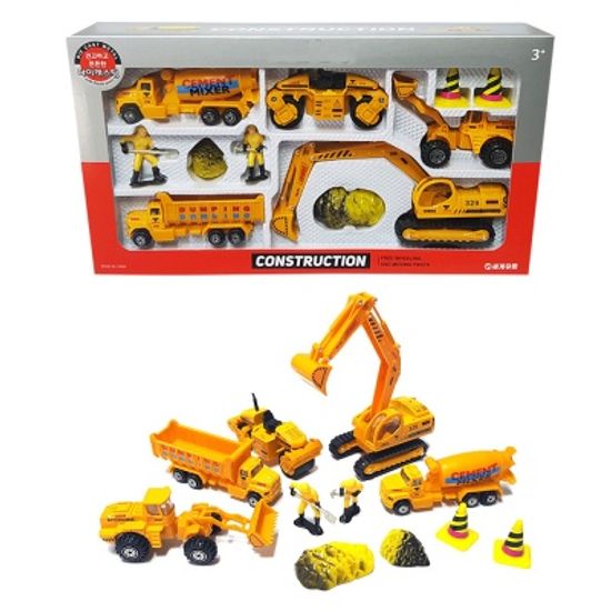 건설 현장 세트 다이캐스트 포크레인 불도저 트럭
