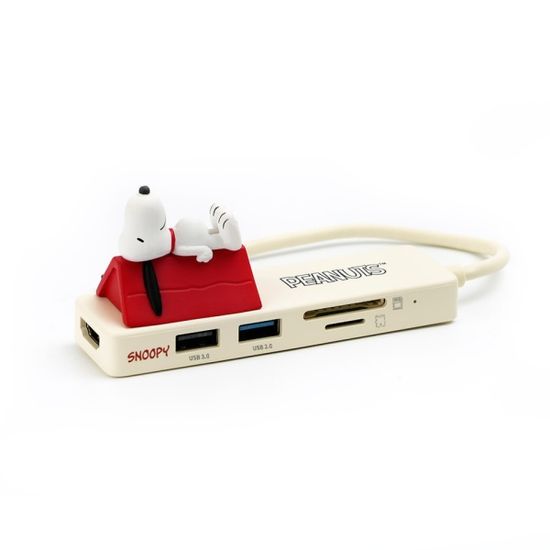 피너츠 스누피 피규어 5in1 USB 멀티 허브 리더기