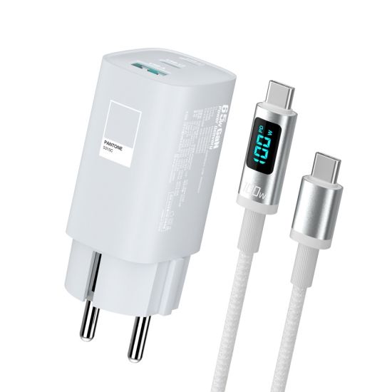 이어맥 팬톤 65W 3포트 초고속 멀티충전기 케이블세트