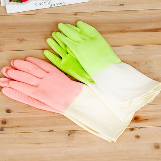 2컬러 고무장갑 1개 주방장갑 설거지장갑(W1D2124)