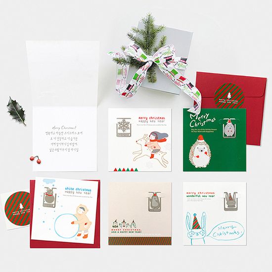 북마크 카드 크리스마스
