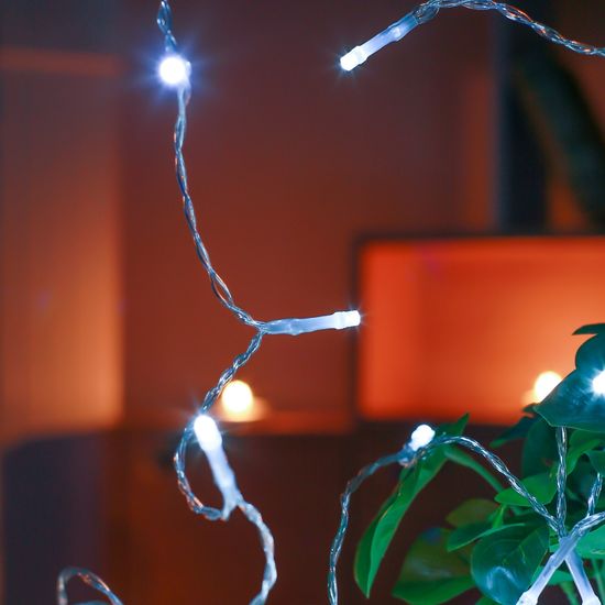 [도토로]은하수 30구 투명선 피켓 LED 백색전구(2.7m)