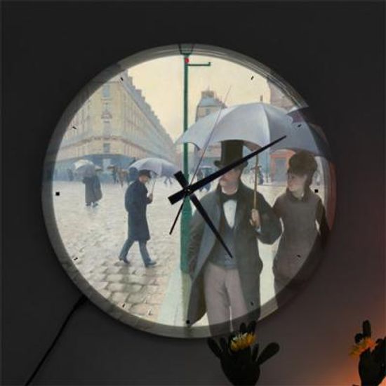 nf484-LED시계액자35R_비오는날파리의거리