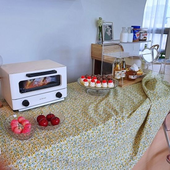 대폭150cm 골드주스 플라워 테이블보