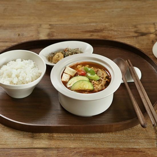 쿠르보 미니 도자기 계란찜 냄비 3color