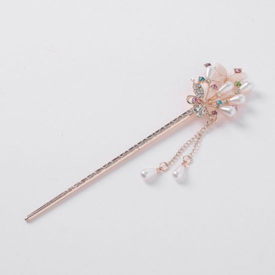 이엔 헤어 비녀(나비와 꽃) 올림머리 액세서리