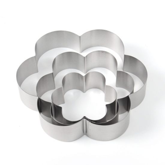 홈베이킹 스텐 무스링 3종세트(꽃) 베이킹 케익틀