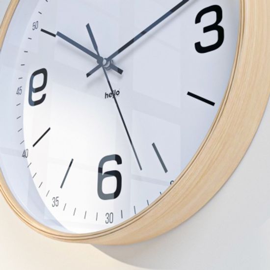 자작나무 내추럴 빅넘버 무소음 인테리어 벽시계