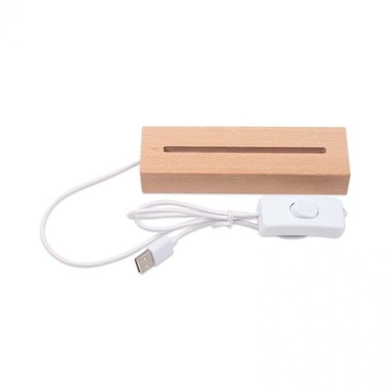 USB 무드등 수면등 인테리어 조명 우드 받침대