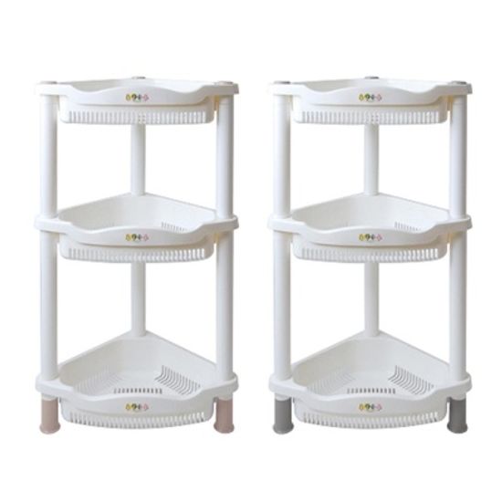 포레스트 코너선반 3단 욕실수납 물빠짐 주방