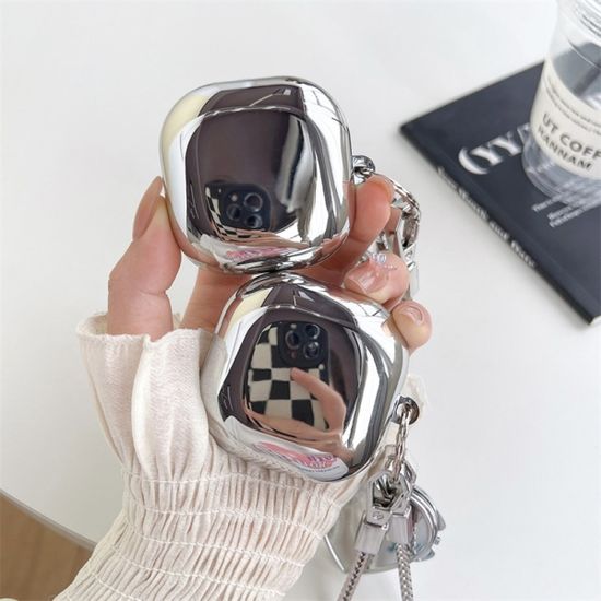 갤럭시 버즈 2 프로 라이브 메탈 미러 스트랩 케이스