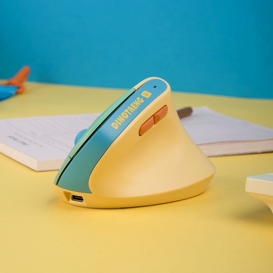 다이노탱 충전식 무선 저소음 버티컬 마우스+파우치