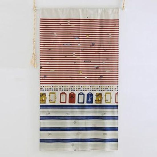 린넨 가리개 커튼 바란스 유럽국기