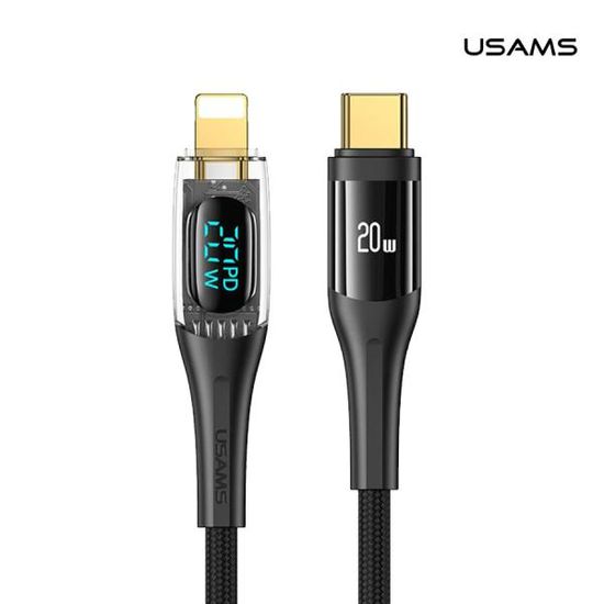 20W 투명 디스플레이  C to 아이폰8핀 고속충전케이블