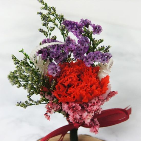 프리저브드 카네이션 코사지