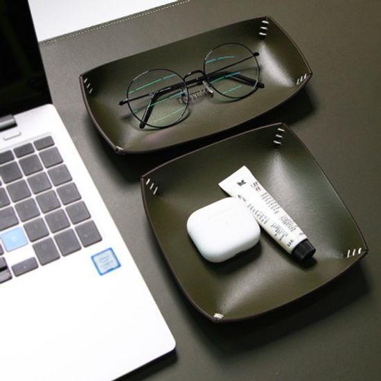 가죽트레이 악세사리 소품 정리 다용도 보관함(Small)