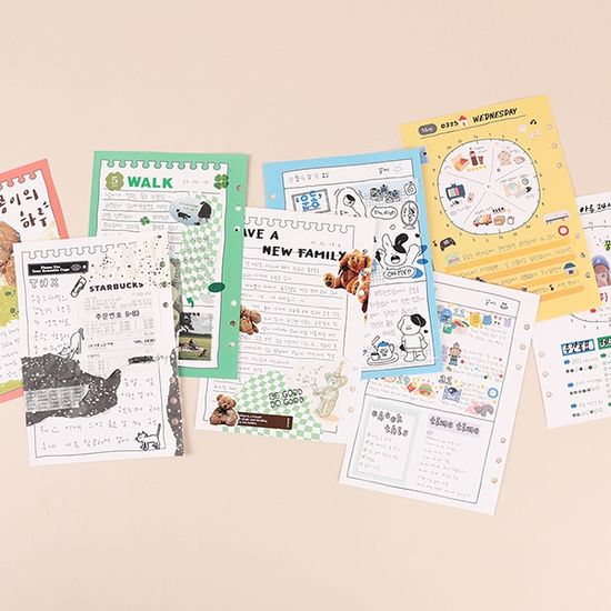 [A5] 끄적끄적 6공 다이어리 리필 속지