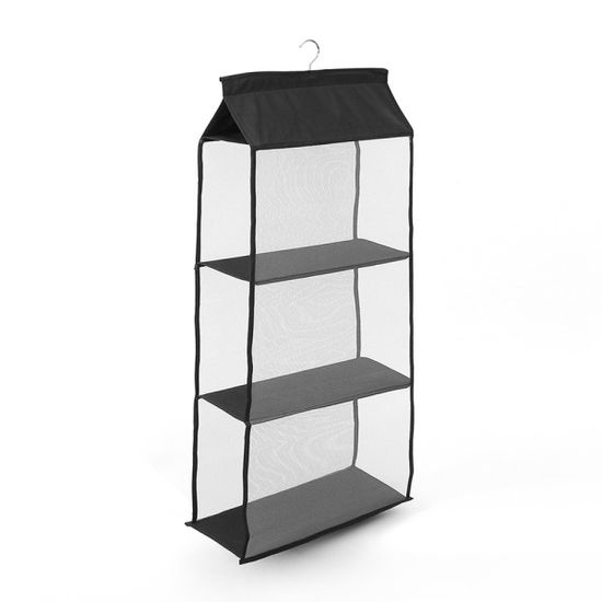 심플 걸이식 3칸 가방정리대 (블랙) 가방거치대