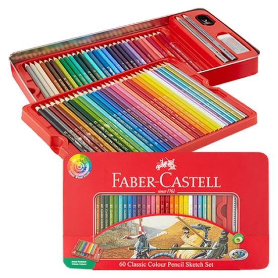 파버카스텔 유성색연필 60색+연필+깎이+지우개 115893