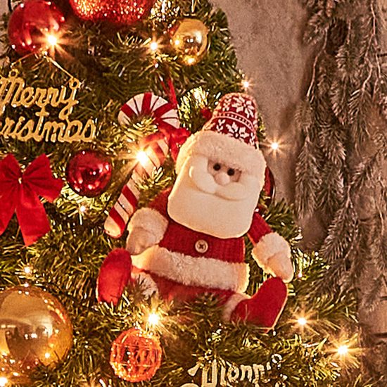 [도토로] 눈꽃 산타 크리스마스 장식 인형