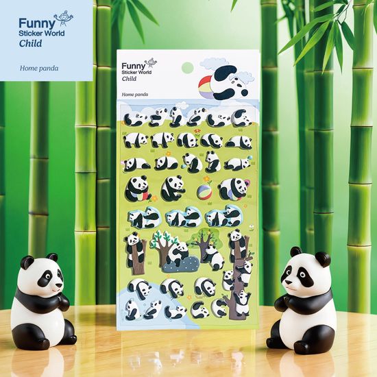 퍼니스티커 C510.2 홈판다 캐스팅 차일드 스티커