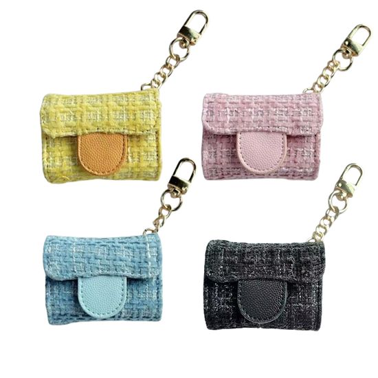 에어팟 3 4 프로 2 1 케이스 트위드 가죽 파우치 키링