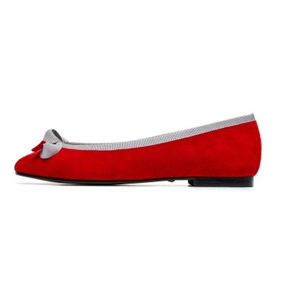 [피에스메리제인]7081 Ann N-Bow (Rose Red+Silver)