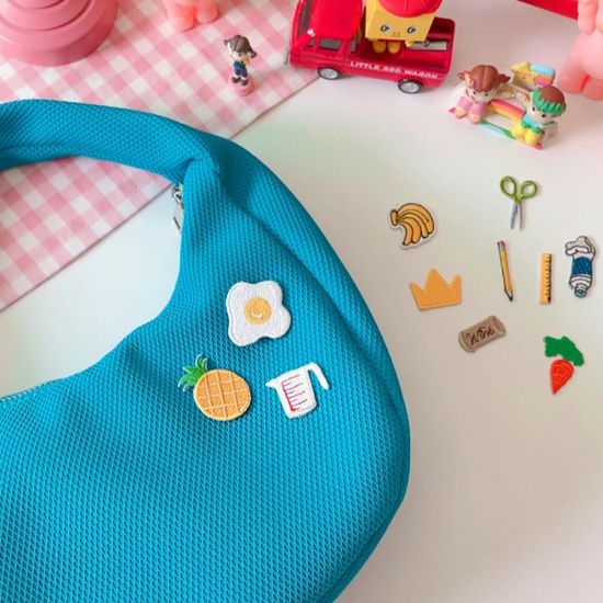 계란후라이 파인애플 문구 자수 패치 와펜(12종)