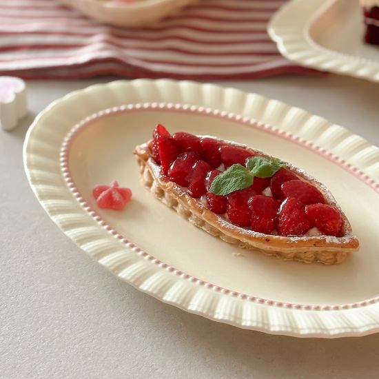 쁘띠 프릴 플레이트 감성 홈카페 접시 3종