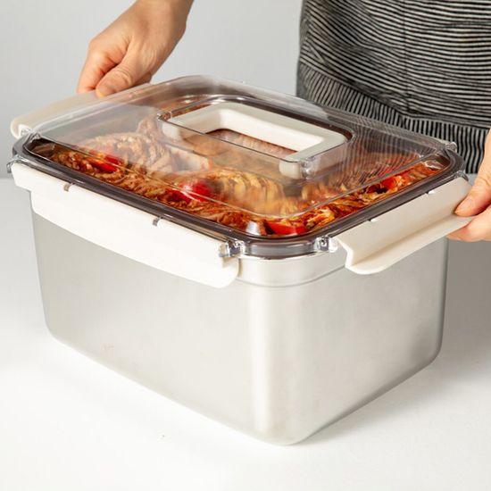 스텐 밀폐용기 김치통 7L 김장 파김치 물김치 보관통