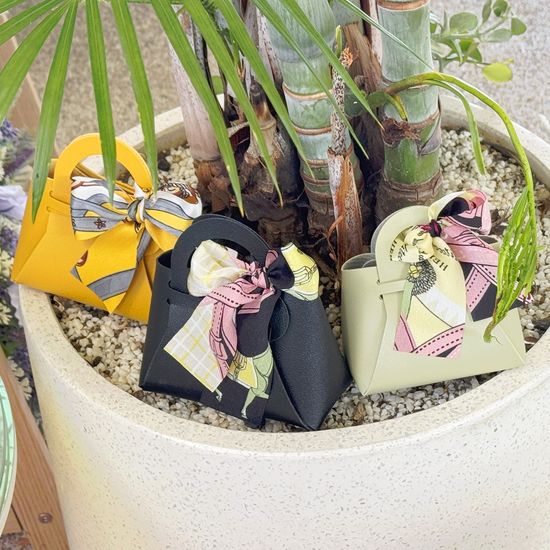 (10개세트) 럭셔리 가죽 구디백 만들기 중형 답례품