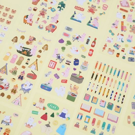 오첵 o-check 오!프렌즈 다꾸스티커 6p세트 데일리