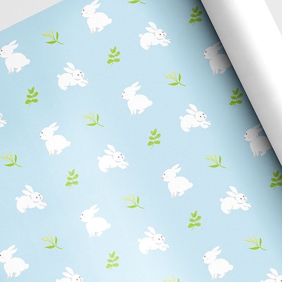 제이로그 봄날의 토끼 선물포장지 (3매)