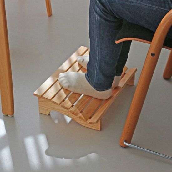 에코상사 고무나무 원목 와이드 발받침대