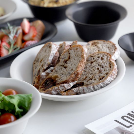 바이엔 반무광 도자기 원접시 2color 택1