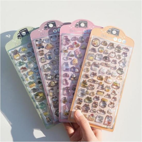 핑크풋 애니멀물방울드롭스티커